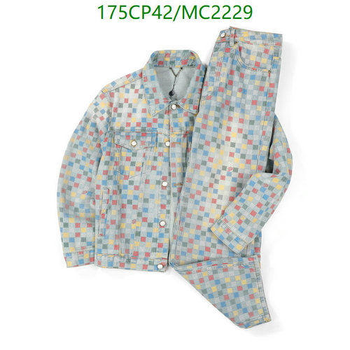 Products 37 Louis Vuitton Multicolor Square Denim Jacket & Jeans Set - Stylish Casual Suit