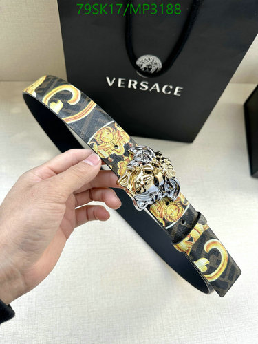 Versace Men's Medusa Head Buckle Leather Belt - Stylish & Durable 4 Versace Men's Medusa Head Buckle Leather Belt - Stylish & Durable
