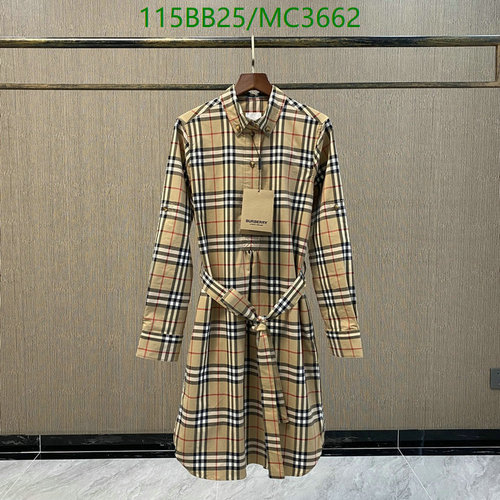 Burberry Women's Classic Plaid Cotton Shirt Dress with Belt - Timeless Style