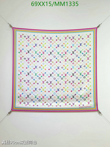 Louis Vuitton Multicolor Monogram Silk Square Scarf - Vibrant & Luxurious