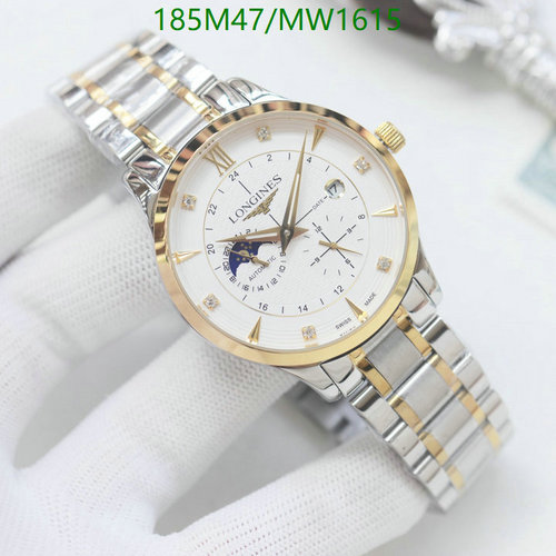 Longines Two-Tone Automatic Watch for Men with Moon Phase & Date Display