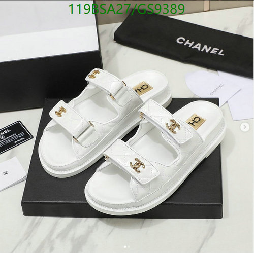Chanel Women's White Quilted Leather Sandals with Gold-Tone CC Logo