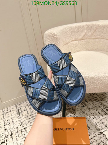Louis Vuitton Men's Damier Canvas Crossover Strap Sandals