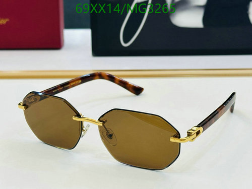 Cartier Rimless Hexagonal Sunglasses - Elegant Brown Lens Eyewear for Men & Women