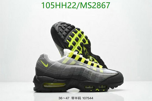 Nike Air Max 95 Neon Black Volt Unisex Running Shoes MS2867