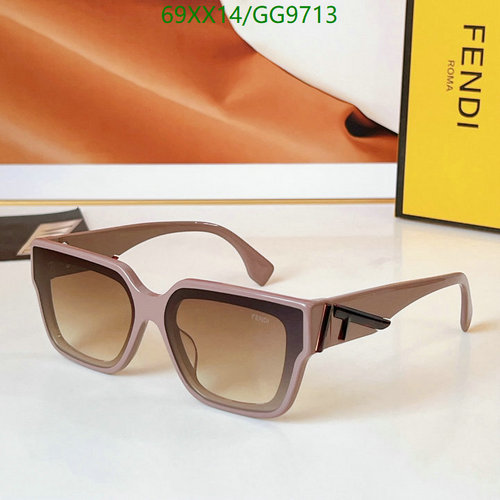 Fendi Stylish Square Frame Sunglasses for Women - Chic & UV Protected Eyewear