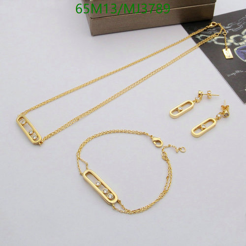 Messika Inspired Jewelry Set: Necklace, Bracelet & Earrings - Gold Finish