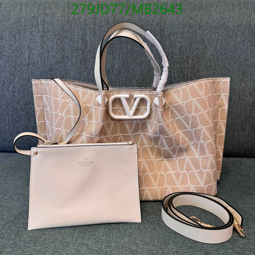 Valentino Garavani Toile Iconographe Large Canvas & Leather Tote Bag