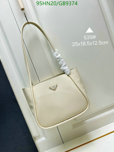 Prada Women's Shoulder Bag in Genuine Leather - White