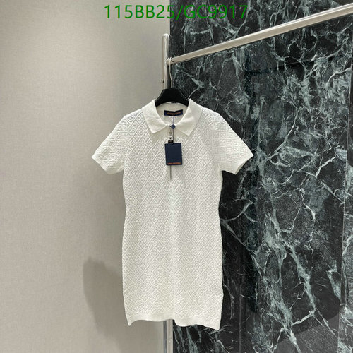 Louis Vuitton White Monogram Knit Polo Dress - Cotton & Wool Blend