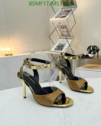 Versace Women's Gold Studded Ankle Strap Heels - Luxurious 10cm Stilettos