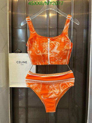 Chic Women's Orange Two-Piece Swimsuit - Stylish & Comfortable Beachwear