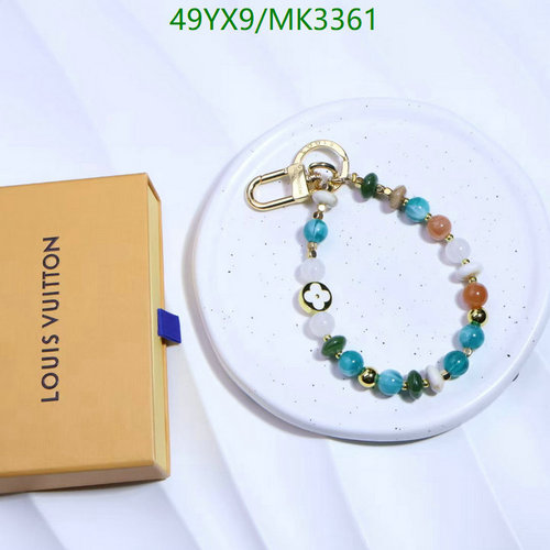 Louis Vuitton Beaded Key Holder & Bag Charm - Elegant Accents for Your Everyday