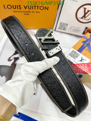 Louis Vuitton Reversible Belt with LV Buckle in Textured Cowhide Leather 36 Louis Vuitton Reversible Belt with LV Buckle in Textured Cowhide Leather