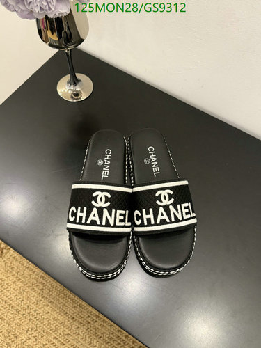 Chanel Women's Black & White CC Logo Platform Slides - Luxurious Sheepskin