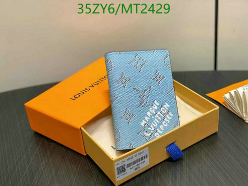 Louis Vuitton M14689 Wallet in Monogram Blue - Elegant Cowhide Leather