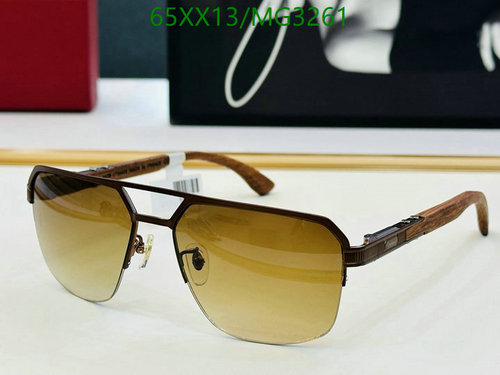 Cartier MG3261 Aviator Sunglasses for Men - Stylish Brown with Wood Accents 6 Cartier MG3261 Aviator Sunglasses for Men - Stylish Brown with Wood Accents