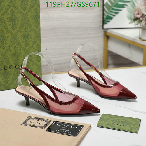 Gucci Women's Slingback Pumps - Mesh & Leather Pointed Toe Heels