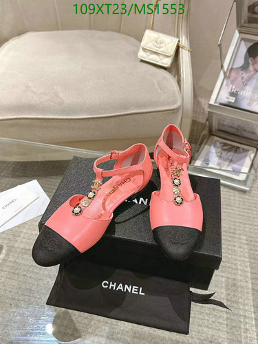 Chanel Women's Mary Jane Flats: Elegant Two-Tone Sheepskin & Leather Sole