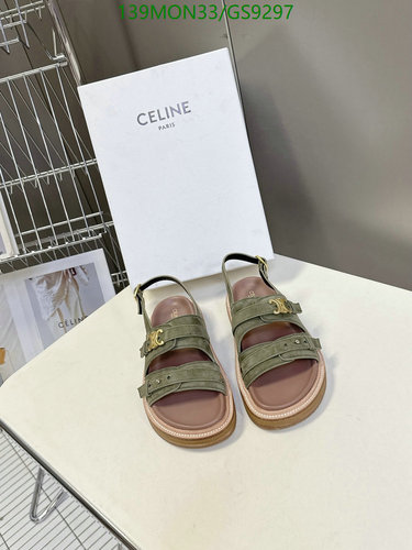 Celine Triomphe Flat Sandals for Women - Comfortable Cowhide Leather