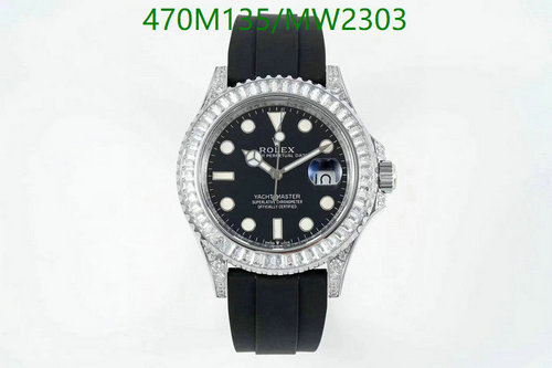 Products 39 Rolex Yacht-Master 42mm Automatic Watch - Black Dial, Diamond Bezel, Rubber Strap