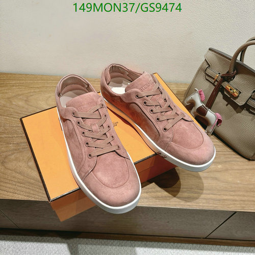 Hermes Unisex Genuine Leather Lace-Up Sneakers - Comfortable & Stylish Footwear