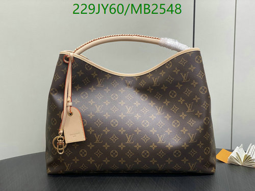 Louis Vuitton Stylish Monogram Coated Canvas & Leather Hobo Bag for Women