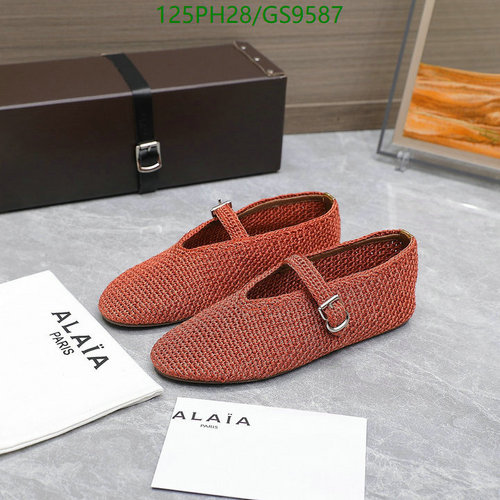 ALAIA Women's Woven Mary Jane Flats - Elegant Sheepskin Comfort EU 35-42