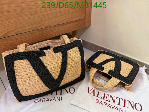 Valentino Garavani Raffia Tote Bag - Elegant Woven Shoulder Bag in Two Sizes