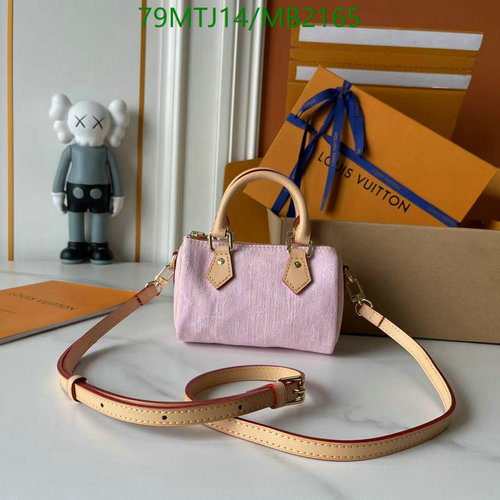 Louis Vuitton Speedy Nano Handbag Pink Monogram Empreinte Leather Crossbody