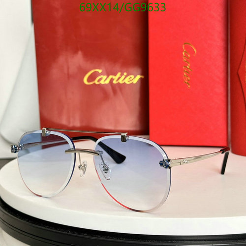 Cartier Aviator Rimless Gradient Sunglasses for Men and Women, 50-16-142
