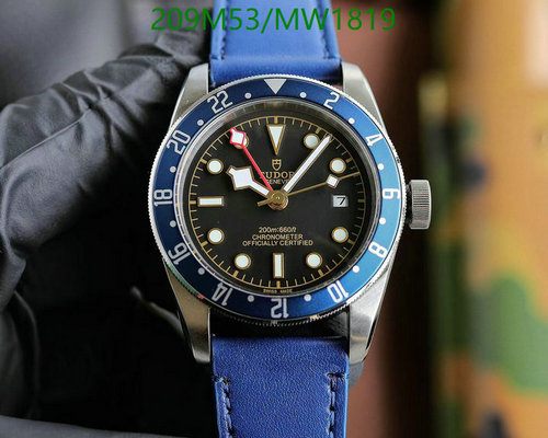 Products 8 Tudor Mirror-Quality GMT Automatic Watch - Stainless Steel & Blue Leather