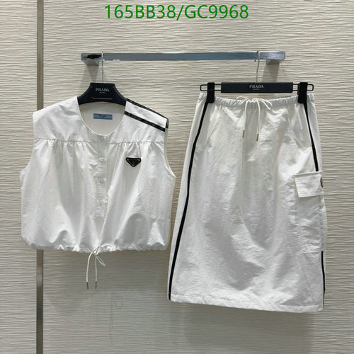 Pradaa Women's Sleeveless Top & Cargo Skirt Set - White Polyester Ensemble