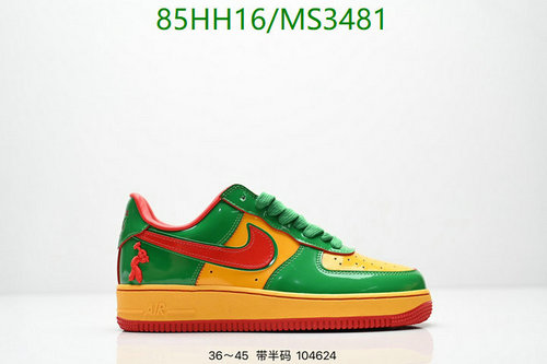 Nike Air Force 1 Low 'Rasta' Sneakers - Vibrant Green, Yellow & Red