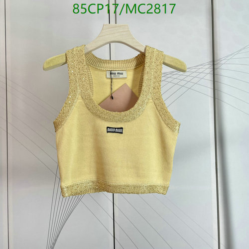 Miu Miu Women's Cropped Knit Tank Top - Summer Sleeveless Design