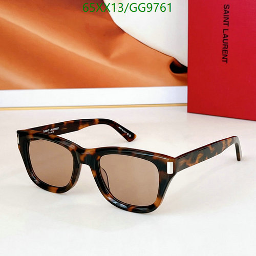 Saint Laurent Classic Tortoiseshell Square Sunglasses for Unisex