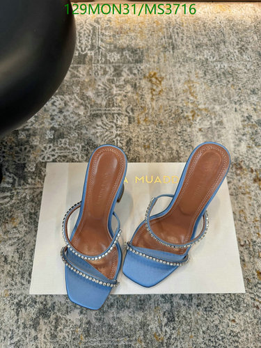 Amina Muaddi Women's Sandals, Sheepskin & Cowhide, 9cm Heel - EU35-42