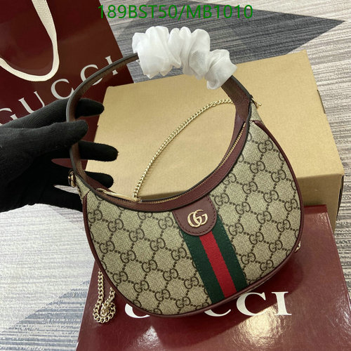 Gucci Ophidia Mini Half-Moon Shoulder Bag - Classic GG Supreme Canvas & Leather