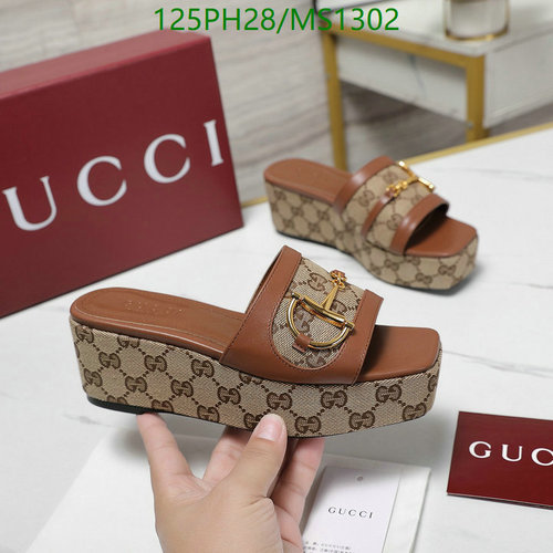 Gucci Women's Platform Wedge Sandals with GG Monogram - Comfortable & Stylish