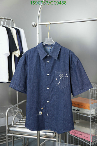 Louis Vuitton Denim Short Sleeve Shirt - Premium Cotton Relaxed Fit Top