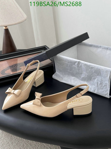 Chanel Women's Slingback Pumps - Elegant Pointed Toe Bow Kitten Heels