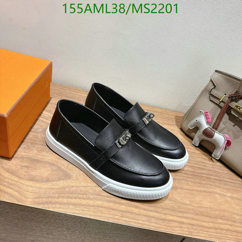 Products 13 Hermès Unisex Genuine Leather Loafers with Iconic Hardware - Black, EU 35-46