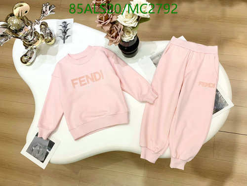 Fendi Kids Pink Logo Sweatshirt and Jogger Set - Comfortable & Stylish