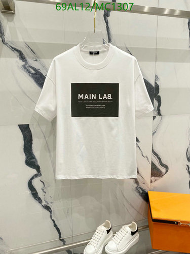 Balmain 'MAIN LAB.' Printed Cotton T-Shirt - Comfortable & Stylish