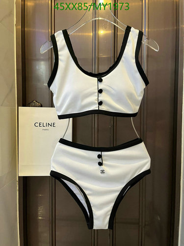 Chanel High-Waisted Bikini Set - Elegant Two-Piece Swimsuit for Women