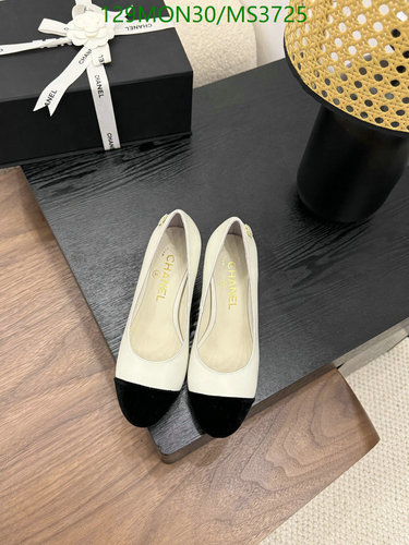 Chanel Women's Classic Two-Tone Ballet Flats with 8cm Heel - Sheepskin & Leather