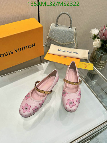 Products 17 Louis Vuitton Women's Cherry Blossom Ballet Flats - Pink Sheepskin Shoes