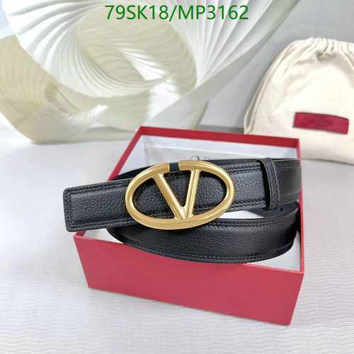 Valentino Garavani VLogo Signature Reversible Leather Belt for Women