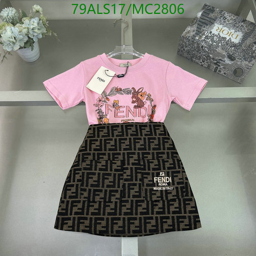 Fendi Kids' Pink T-Shirt & Skirt Set - Stylish Children's Outfit 4 Fendi Kids' Pink T-Shirt & Skirt Set - Stylish Children's Outfit