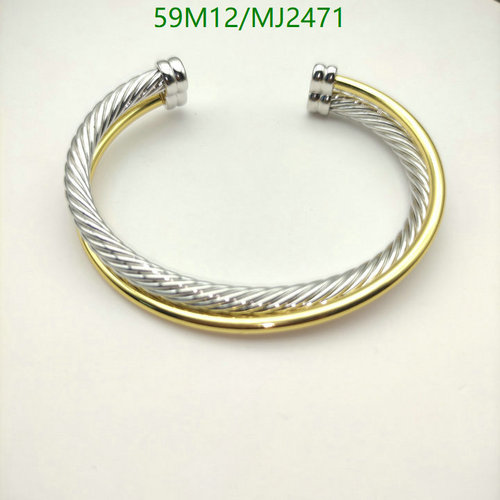 David Yurman Crossover Cable Bracelet - Two-Tone Design, Elegant & Stylish